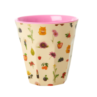 Lipstick Fall Flower Print Melamine Cup By Rice DK